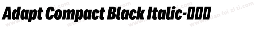 Adapt Compact Black Italic字体转换